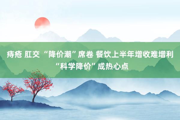 痔疮 肛交 “降价潮”席卷 餐饮上半年增收难增利 “科学降价”成热心点