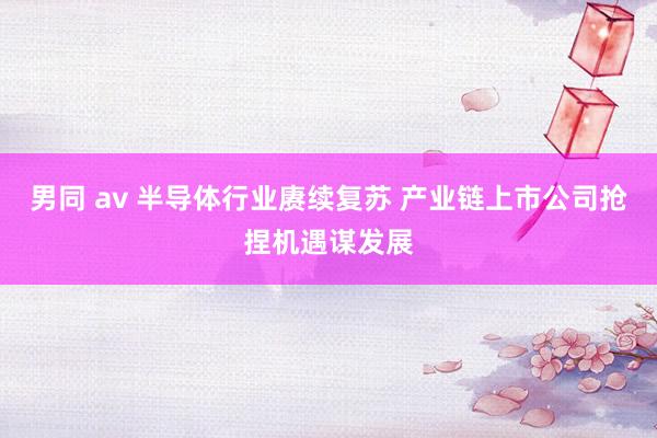 男同 av 半导体行业赓续复苏 产业链上市公司抢捏机遇谋发展