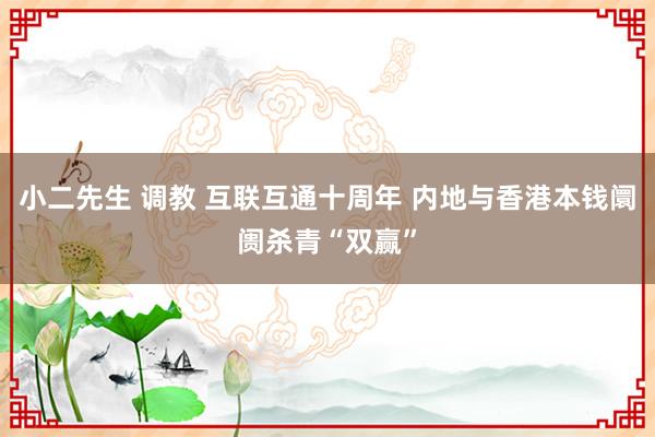 小二先生 调教 互联互通十周年 内地与香港本钱阛阓杀青“双赢”