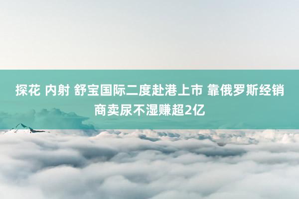 探花 内射 舒宝国际二度赴港上市 靠俄罗斯经销商卖尿不湿赚超2亿
