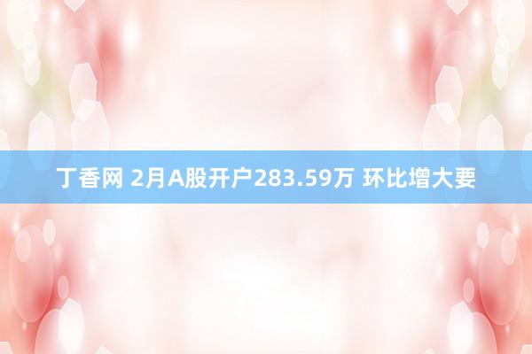丁香网 2月A股开户283.59万 环比增大要