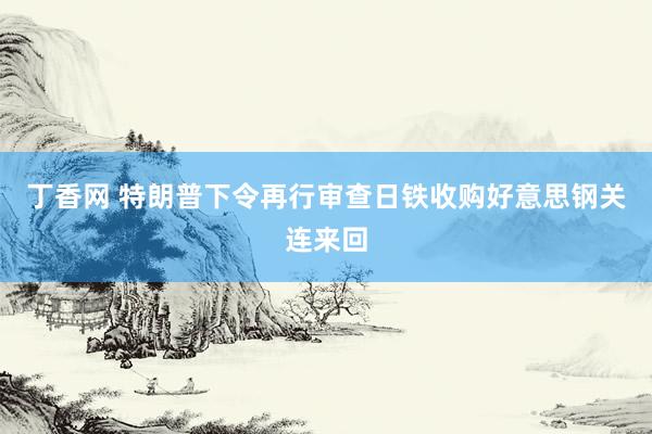 丁香网 特朗普下令再行审查日铁收购好意思钢关连来回
